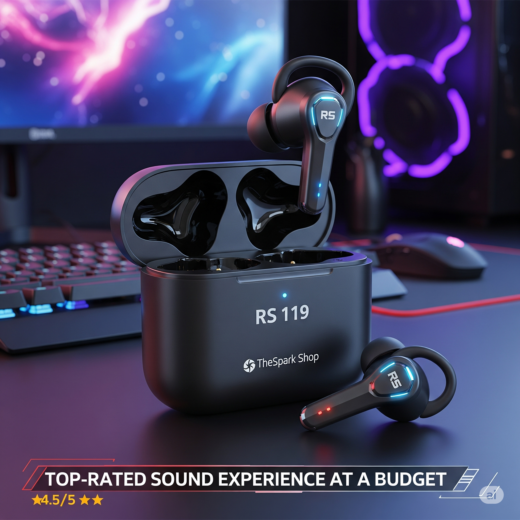 RS 119 Wireless Earbuds for Gaming TheSpark Shop – Top-Rated Sound Experience at a Budget